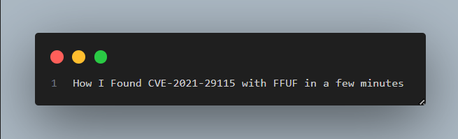 Recon to P1(Critical) - An Easy Win